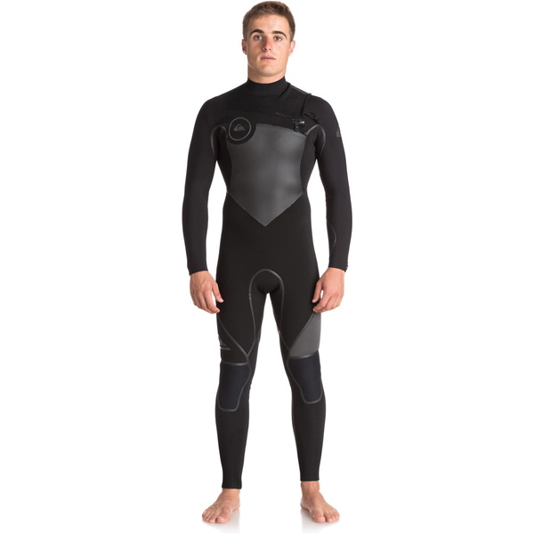Quiksilver Syncro Plus 4/3mm Chest Zip Wetsuit Jet Black Eqyw103044